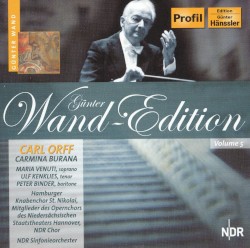 Cover of Günter-Wand-Edition, Volume 5 by Carl Orff