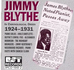 Cover of Jimmy Blythe: In Chronological Order 1924-1931 by Jimmy Blythe