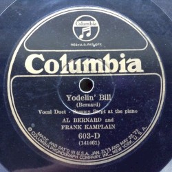 Cover of Yodelin’ Bill / Sally’s Not the Same Old Sally by Al Bernard